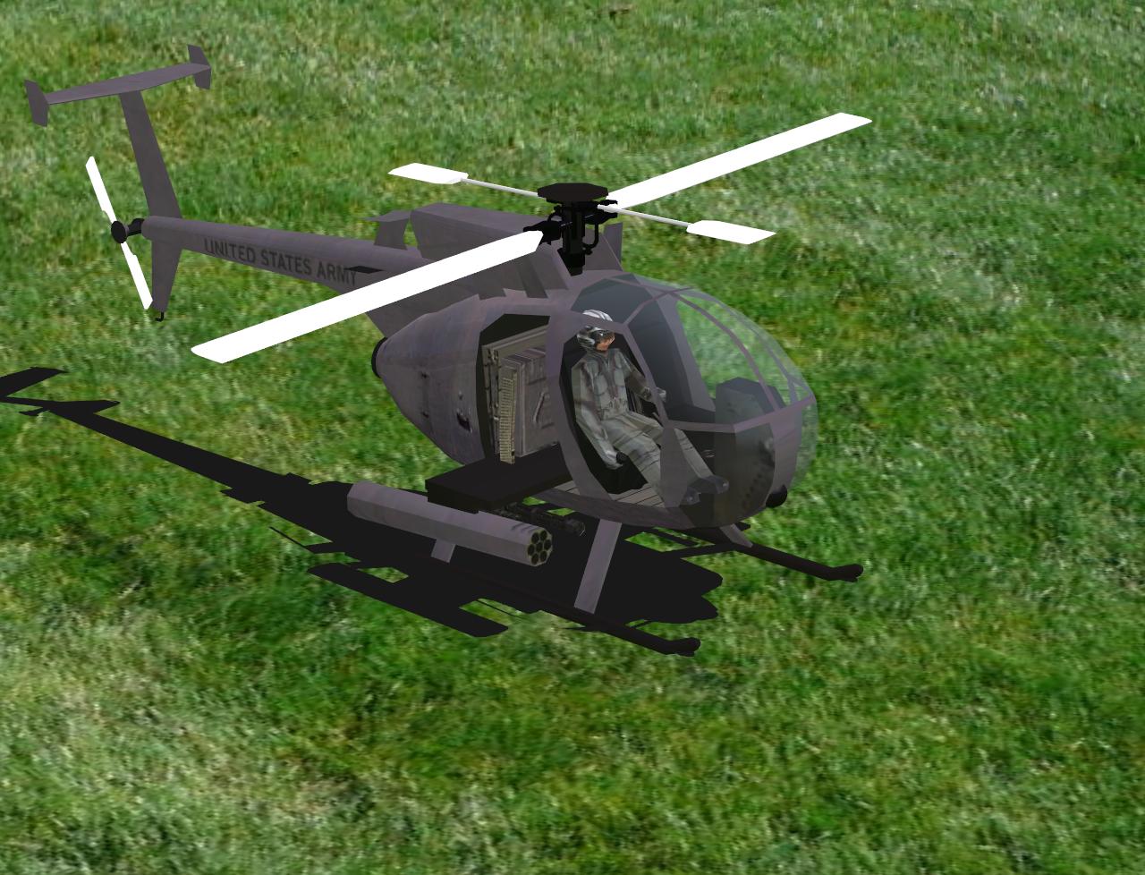 AH-6 RC helicopter model for Absolute RC Simulator