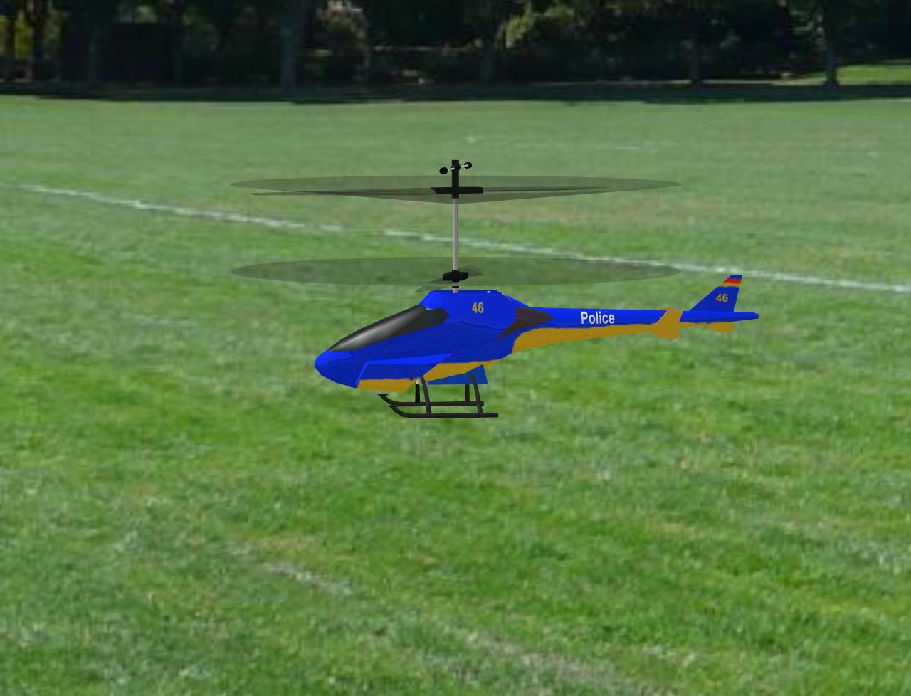 Blade CX Blue Police v2 RC helicopter model for Absolute RC Simulator