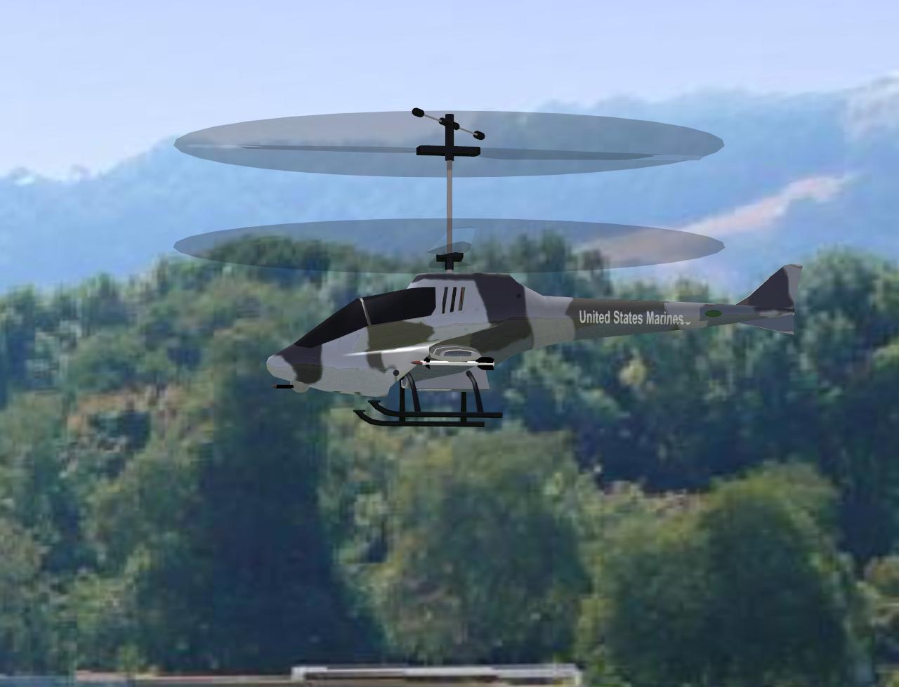 Blade CX2 Camouflage RC helicopter model for Absolute RC Simulator