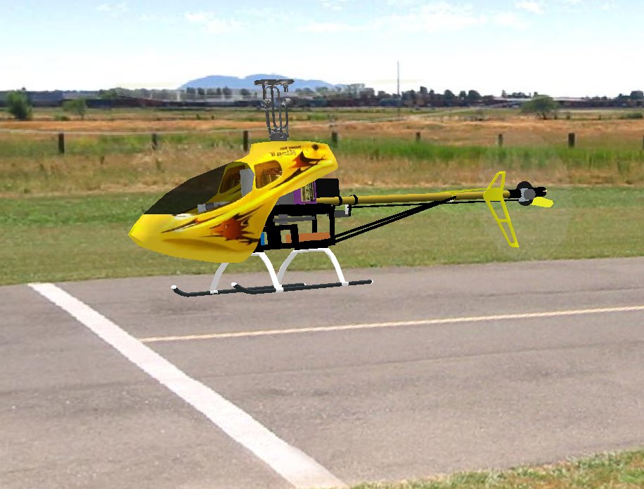 Esky King V2 Yellow RC helicopter model for Absolute RC Simulator