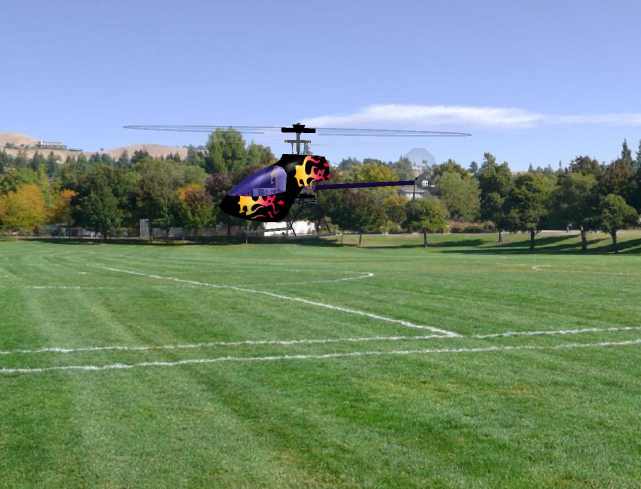 Honey Bee FP Flames RC helicopter model for Absolute RC Simulator