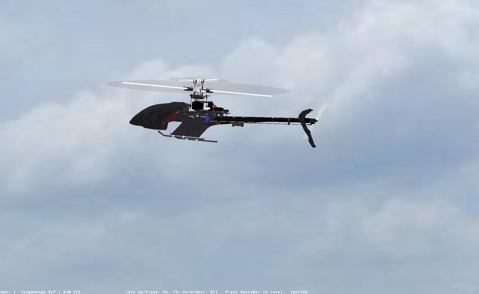 SJM 325 T-Rex canopy RC helicopter model for Absolute RC Simulator