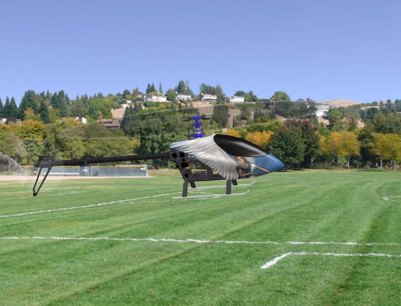 TRex600v1 RC helicopter model for Absolute RC Simulator