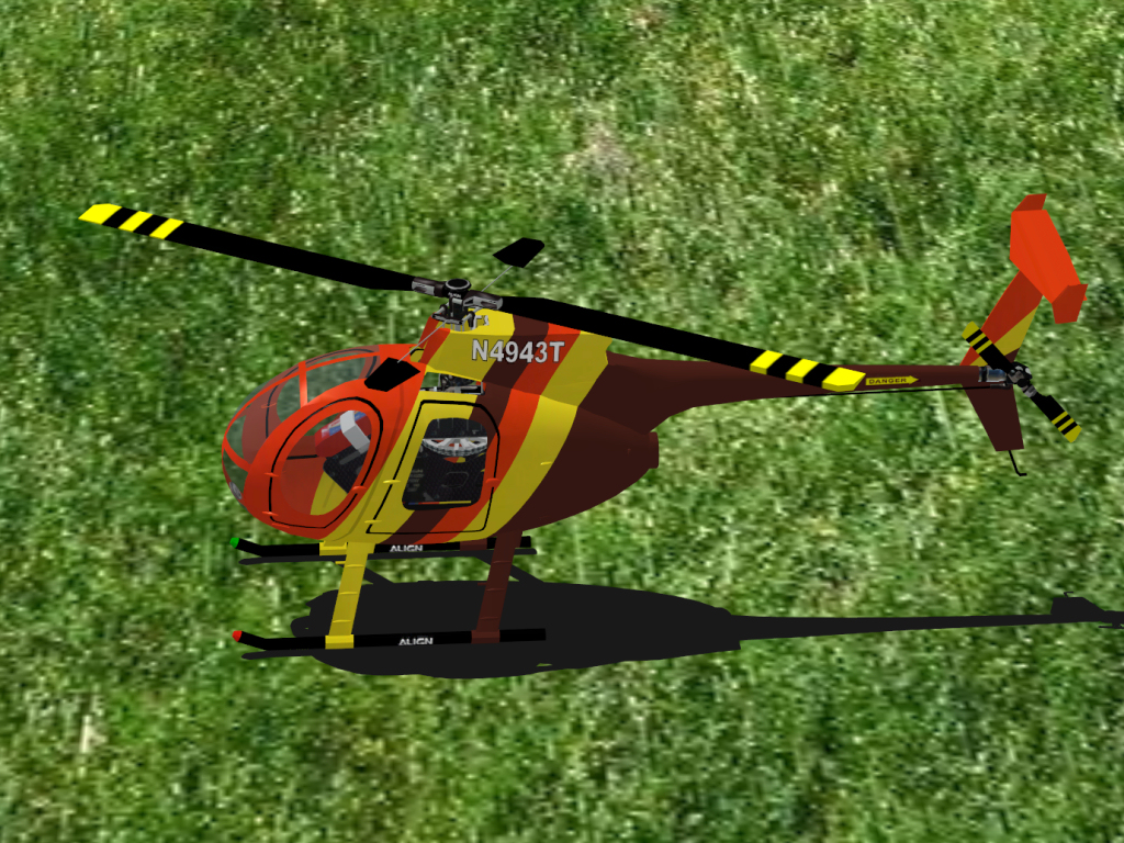 TRex 450 Pro-Hughes 500D RC helicopter model for Absolute RC Simulator