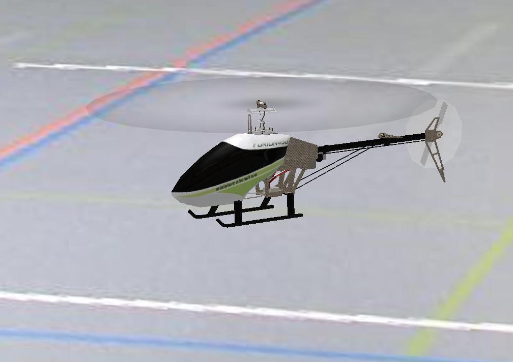 XCell 450 Furion RC helicopter model for Absolute RC Simulator