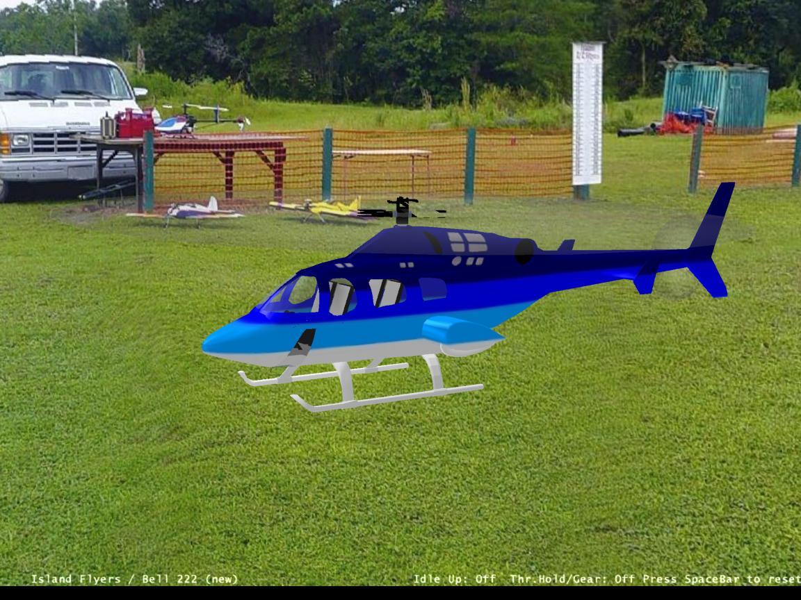 Bell 222 RC helicopter model for Absolute RC Simulator