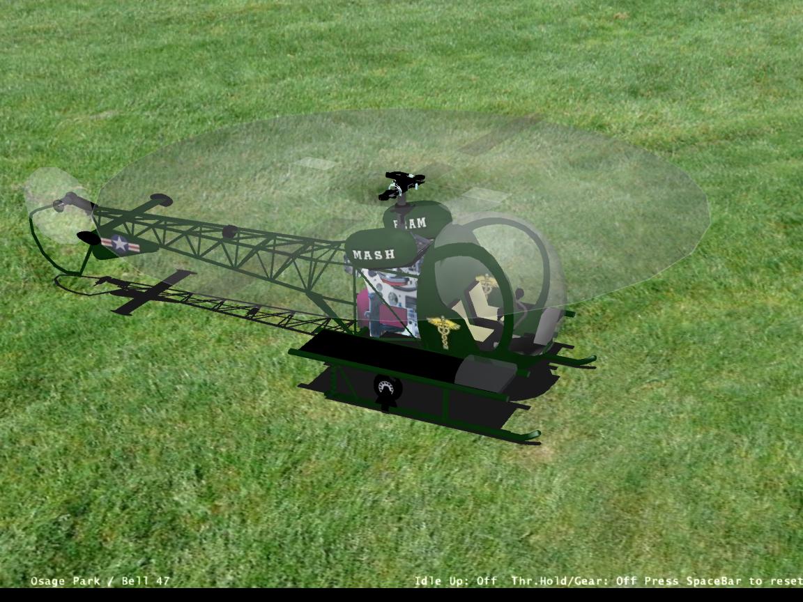 Bell 47 RC helicopter model for Absolute RC Simulator