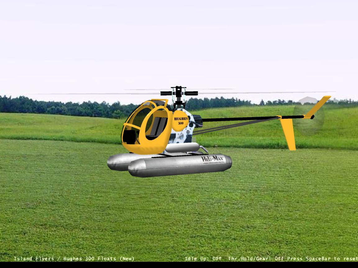 Hughes 300 Floats RC helicopter model for Absolute RC Simulator