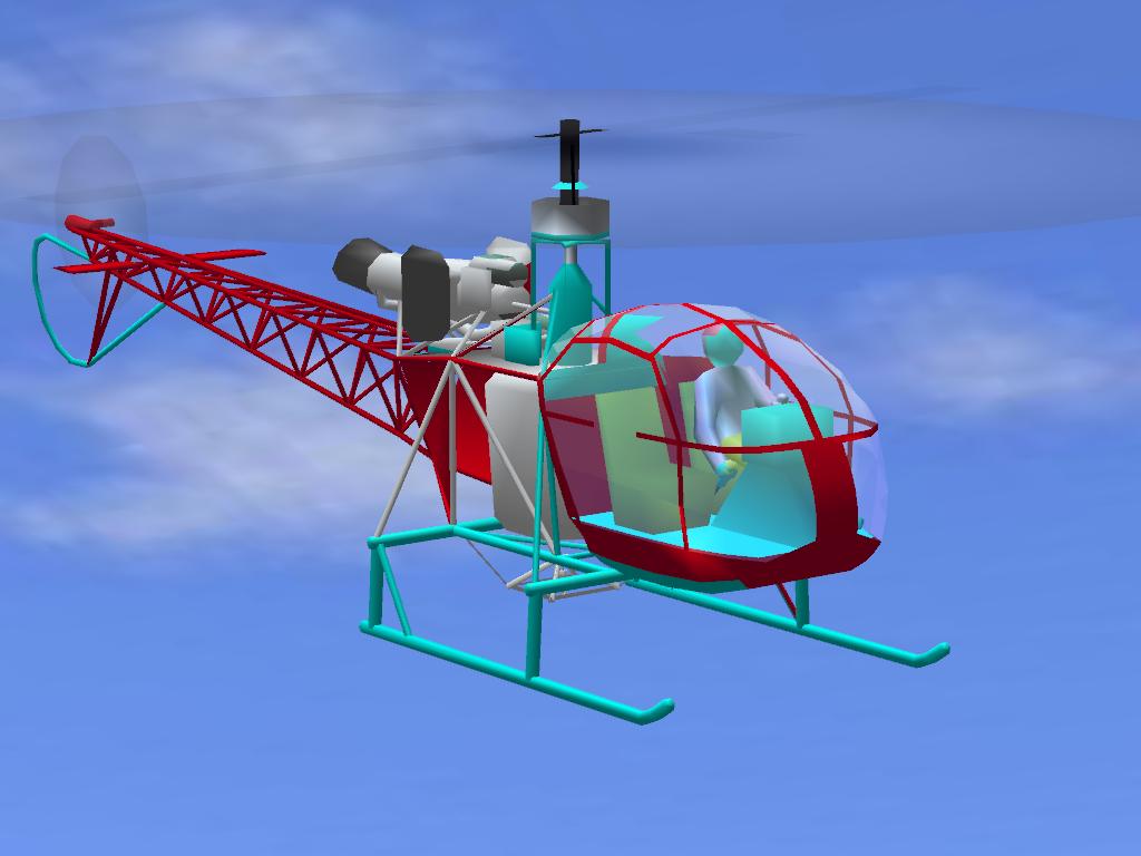 Lama RC helicopter model for Absolute RC Simulator