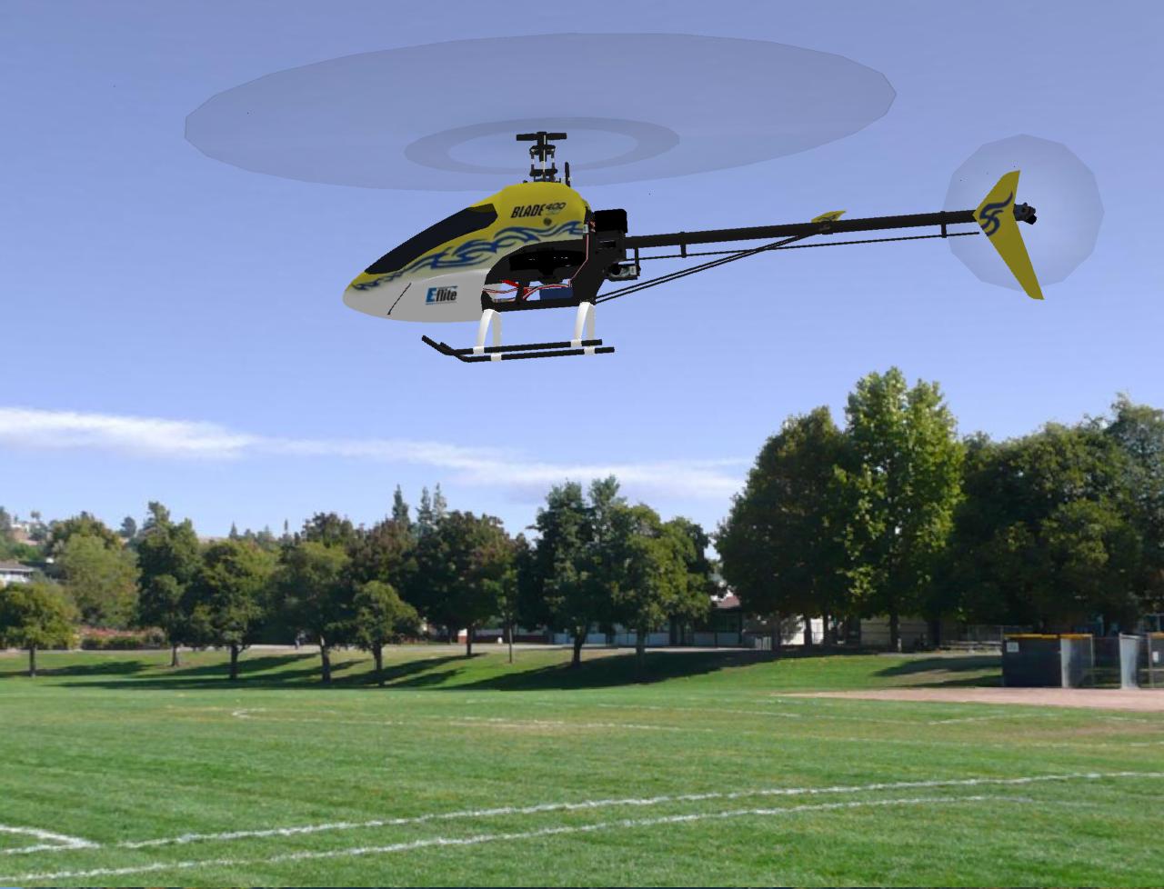 Blade 400 3D RC helicopter model for Absolute RC Simulator