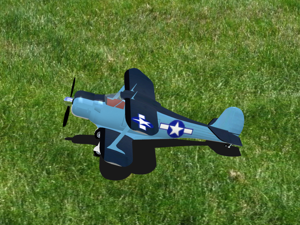 Beechcraft Staggerwing 480 RC plane model for Absolute RC Simulator