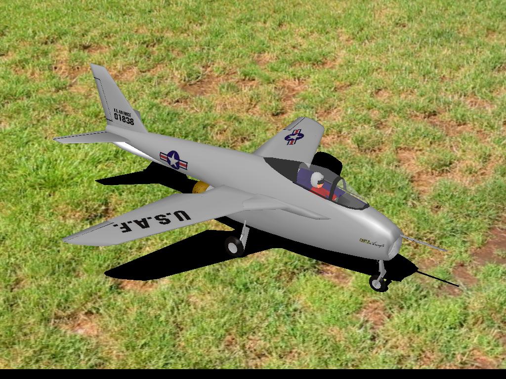Bell X-5 RC plane model for Absolute RC Simulator