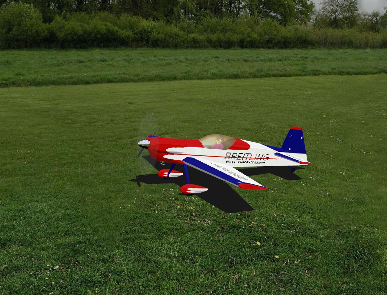 Cap232 White RC plane model for Absolute RC Simulator