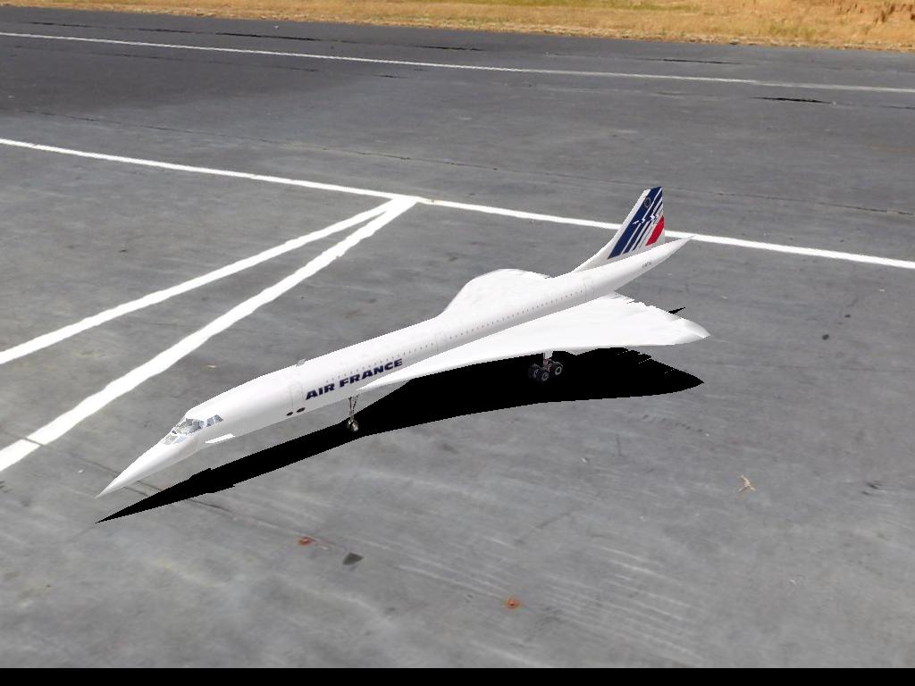 Concorde RC plane model for Absolute RC Simulator