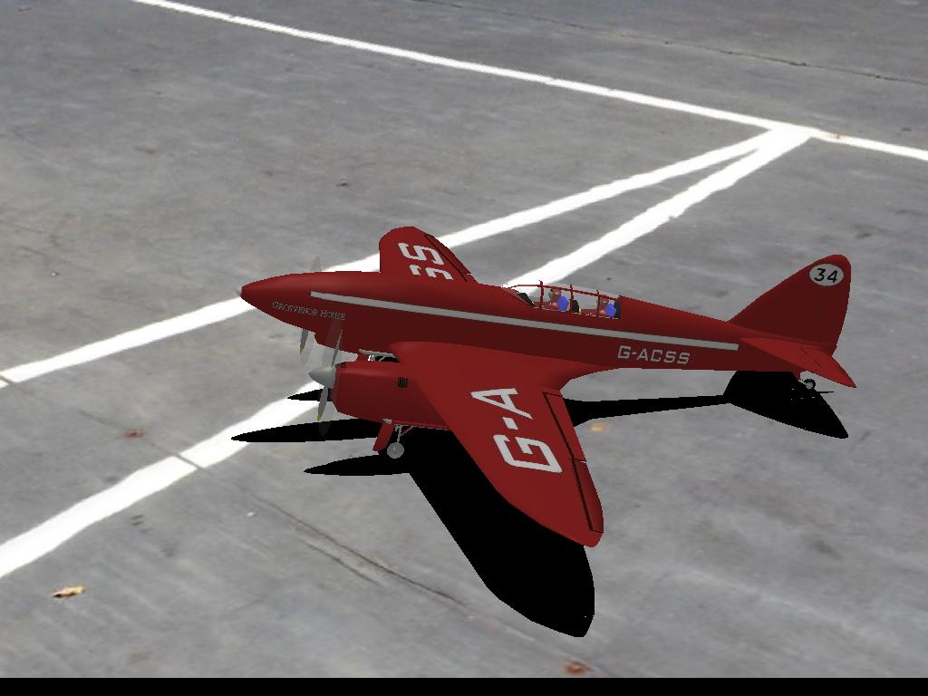 DH-88 Comet RC plane model for Absolute RC Simulator