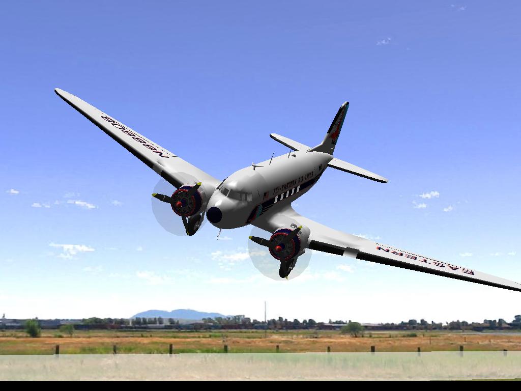 Douglas DC-3 Eastern Airlines RC plane model for Absolute RC Simulator