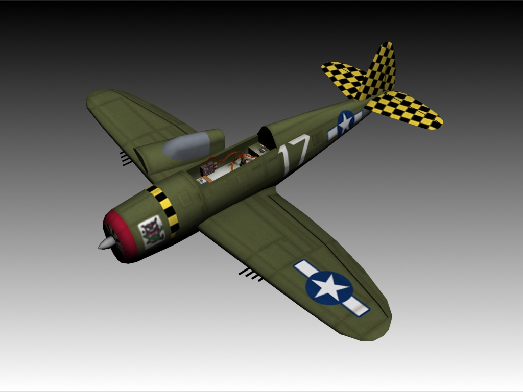 Eflite P-47 RC plane model for Absolute RC Simulator
