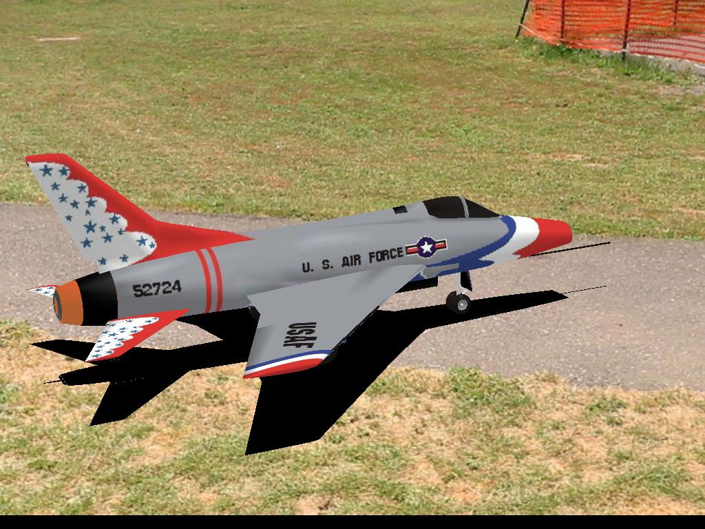 F-100 RC plane model for Absolute RC Simulator