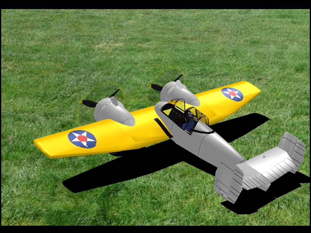 Grumman SkyRocket RC plane model for Absolute RC Simulator