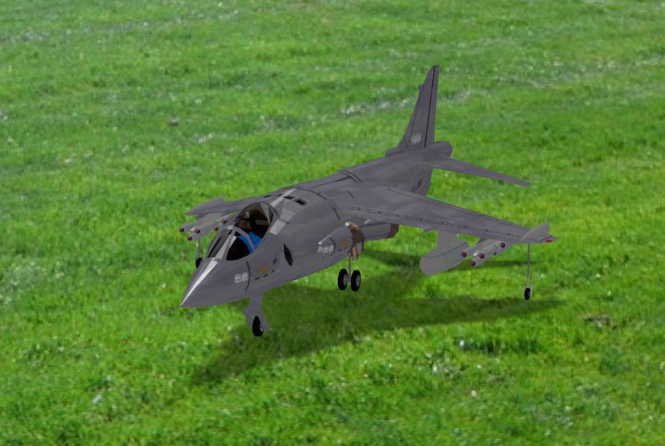 Harrier RC plane model for Absolute RC Simulator