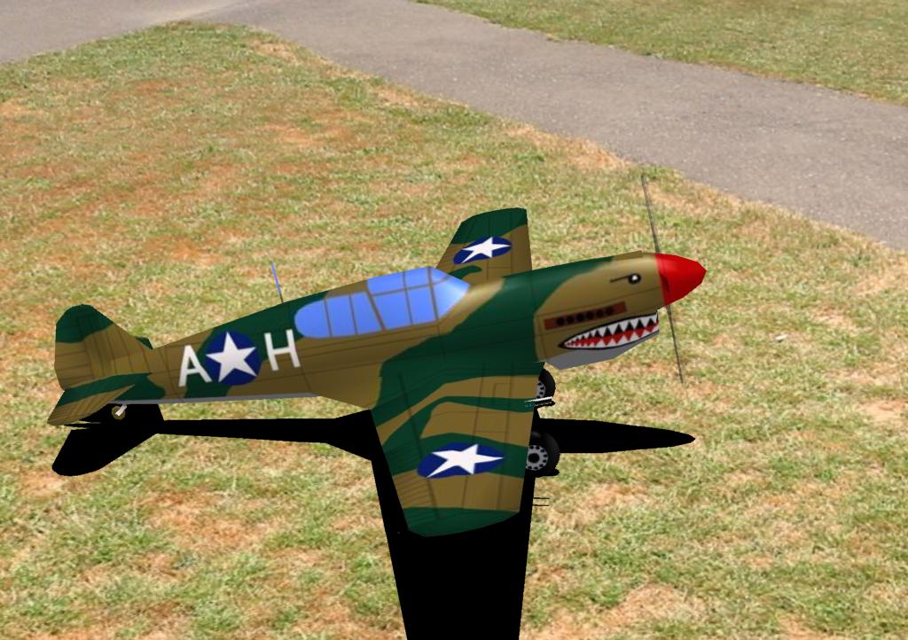 P40F RC plane model for Absolute RC Simulator