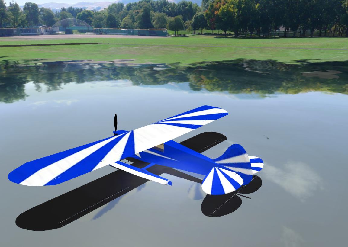 PA-Cub with Floats RC plane model for Absolute RC Simulator