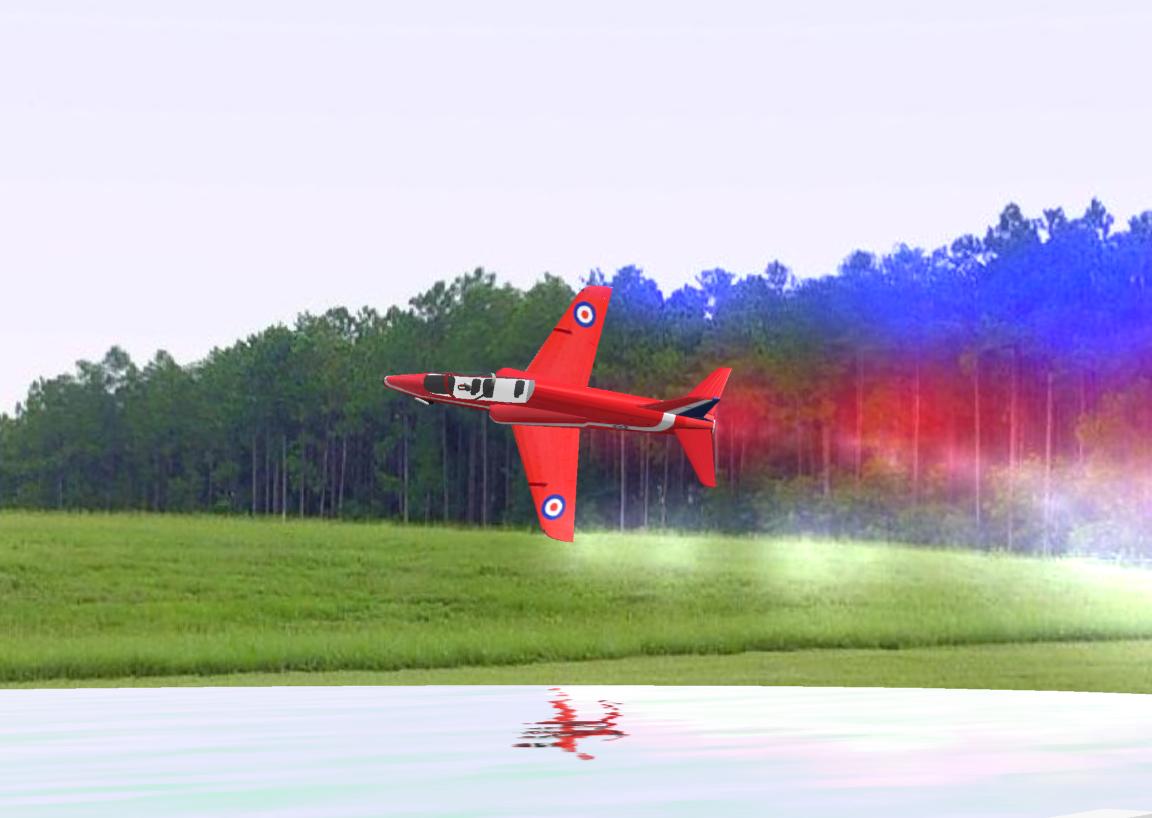 Red Arrows with smoke RC plane model for Absolute RC Simulator