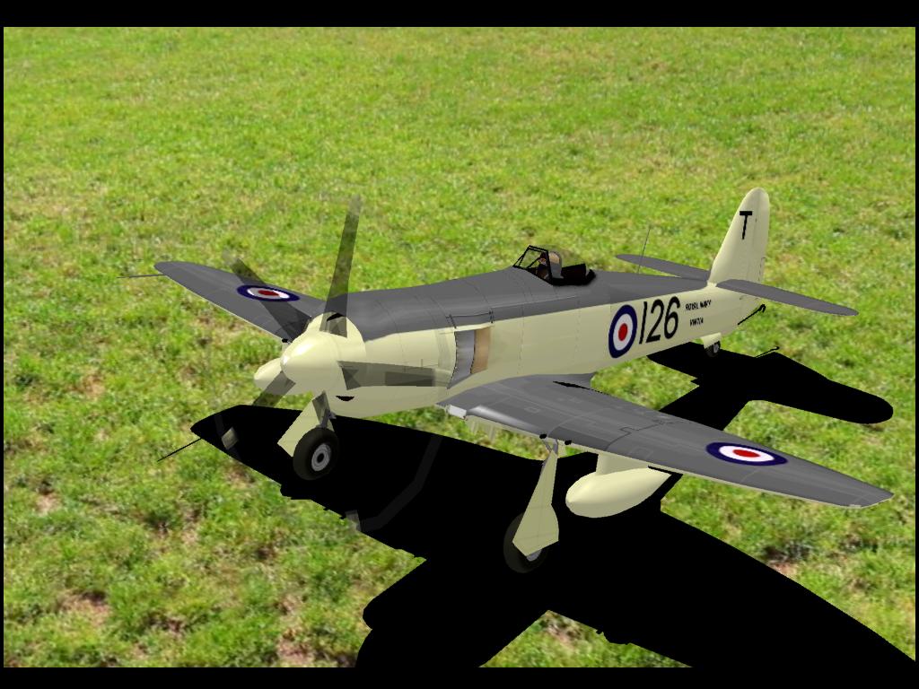 Sea Fury FB 11 RC plane model for Absolute RC Simulator