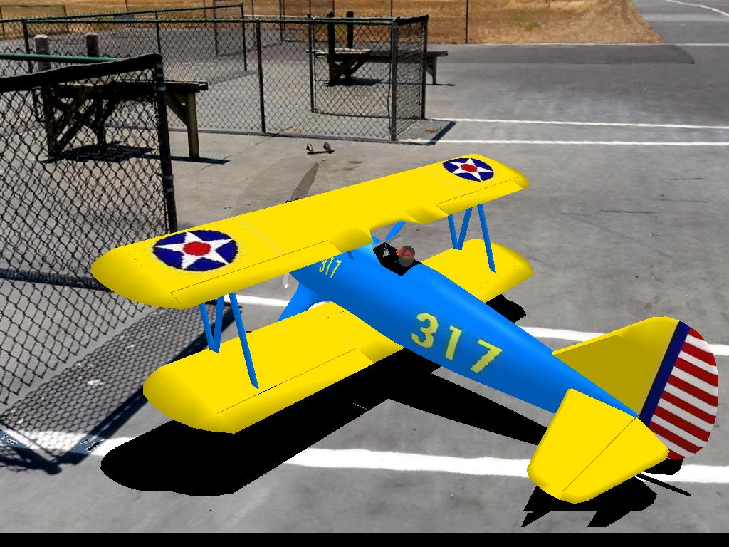 Stearman 5 Cyl RC plane model for Absolute RC Simulator