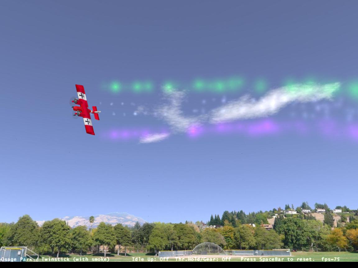 Twinstick (with smoke) RC plane model for Absolute RC Simulator