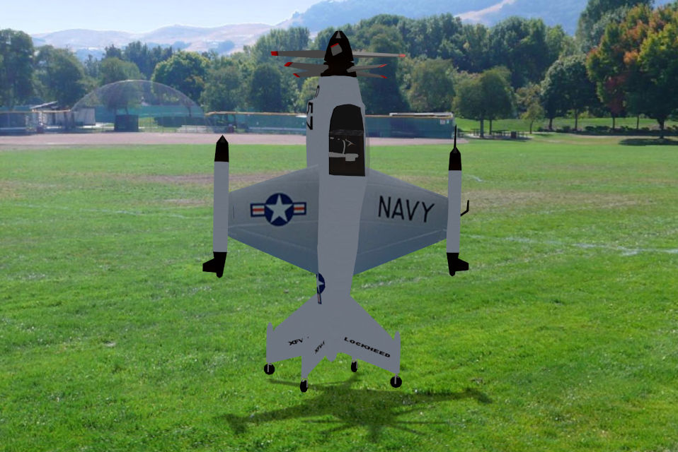 Lockheed XFV-1 RC plane model for Absolute RC Simulator