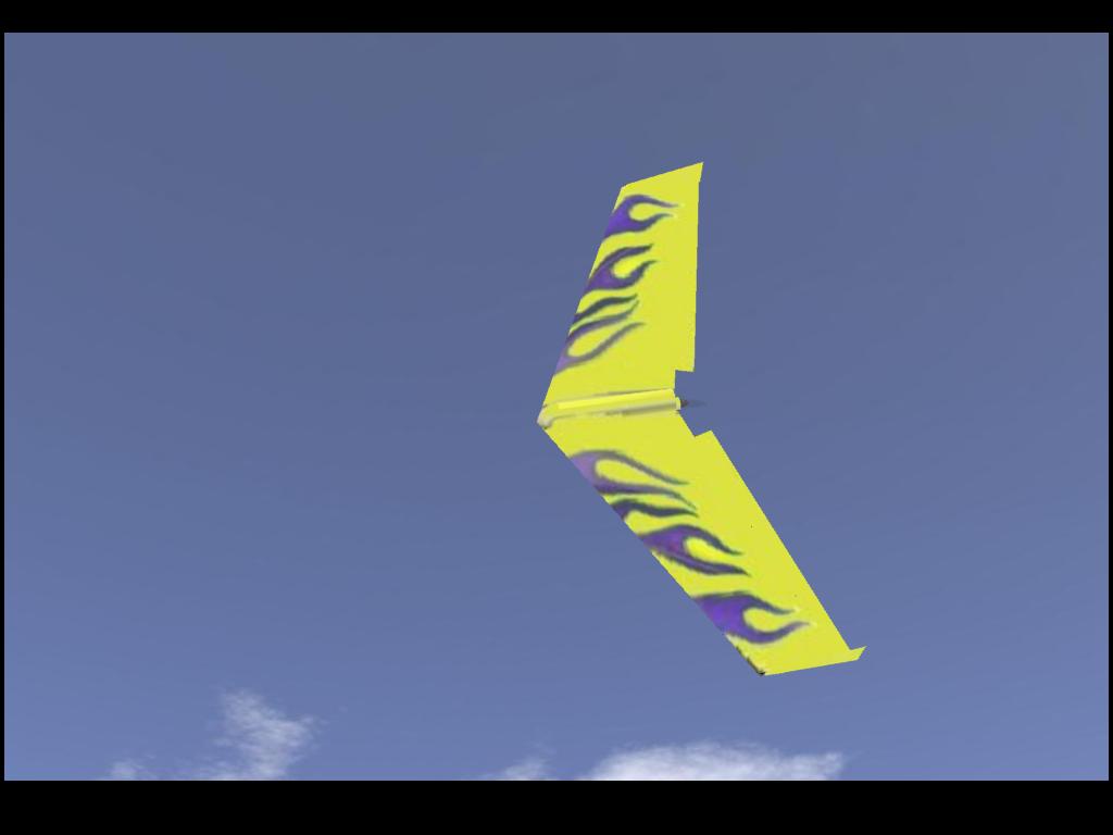 Zagi-Flames RC plane model for Absolute RC Simulator