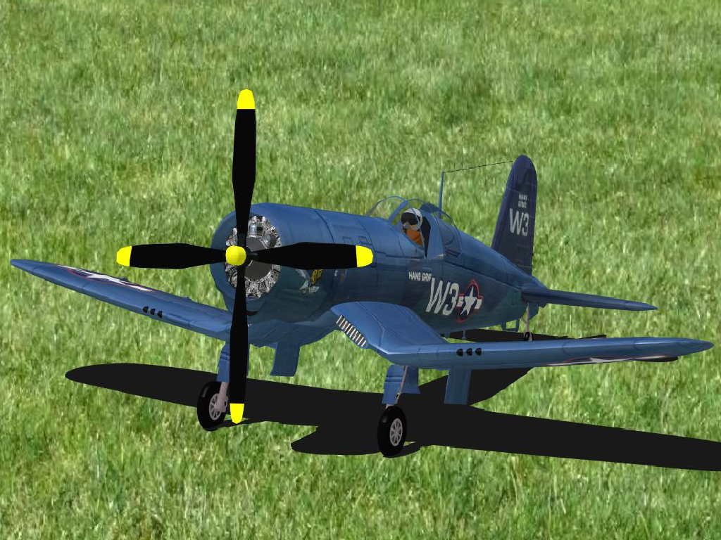 F4U Corsair RC plane model for Absolute RC Simulator
