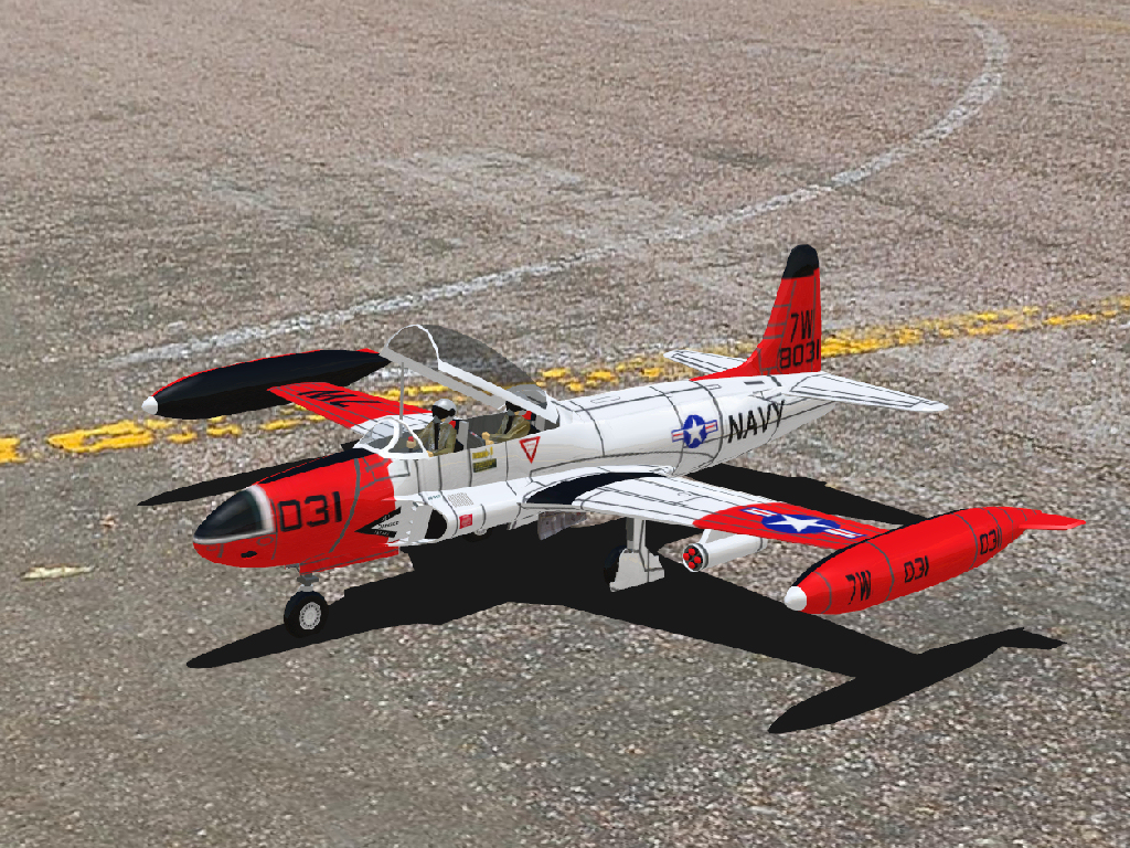 T-33 Shooting Star RC plane model for Absolute RC Simulator