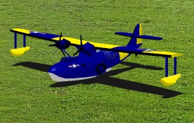 PBY-Catalina Blue RC plane model for Absolute RC Simulator