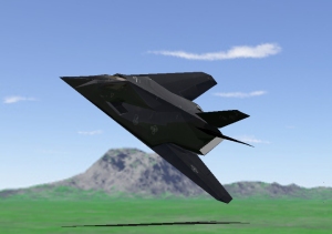 F-117 with Smoke RC plane model for Absolute RC Simulator
