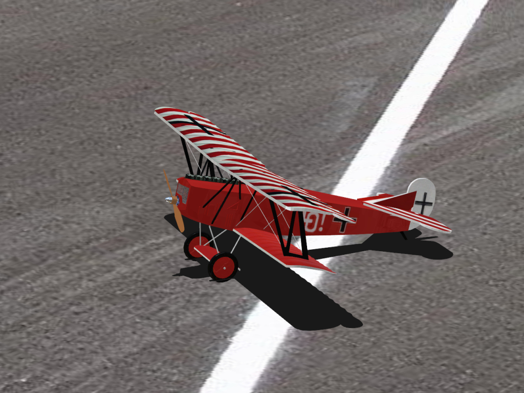 Fokker DVII 250 RC plane model for Absolute RC Simulator