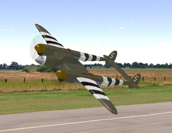 P-38 Lighting RC plane model for Absolute RC Simulator