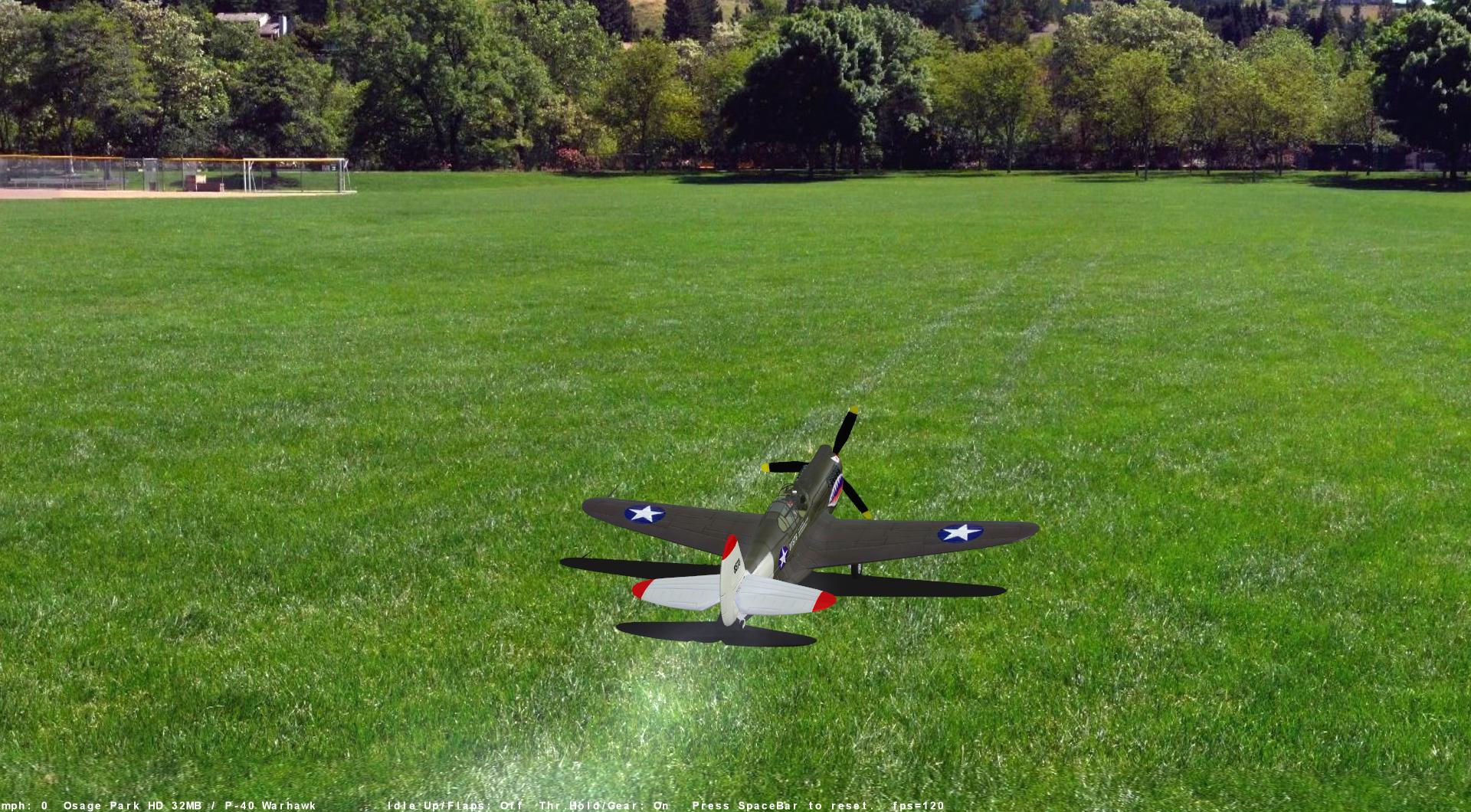 P-40 Warhawk RC plane model for Absolute RC Simulator