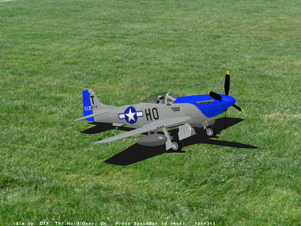 P-51 Mustang RC plane model for Absolute RC Simulator