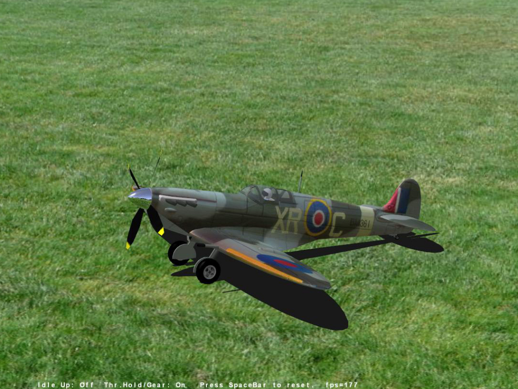 Spitfire RC plane model for Absolute RC Simulator