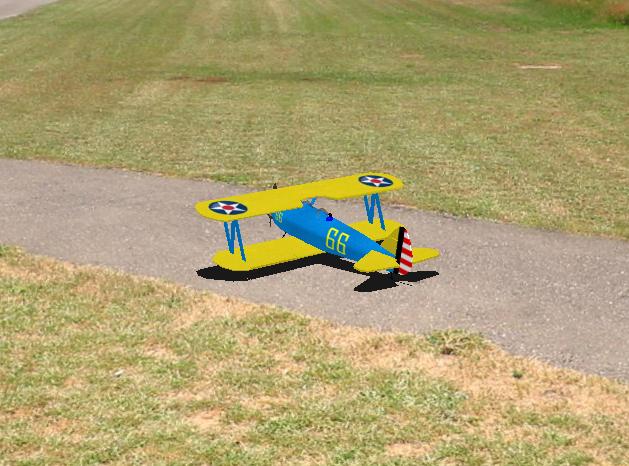 Stearman RC plane model for Absolute RC Simulator