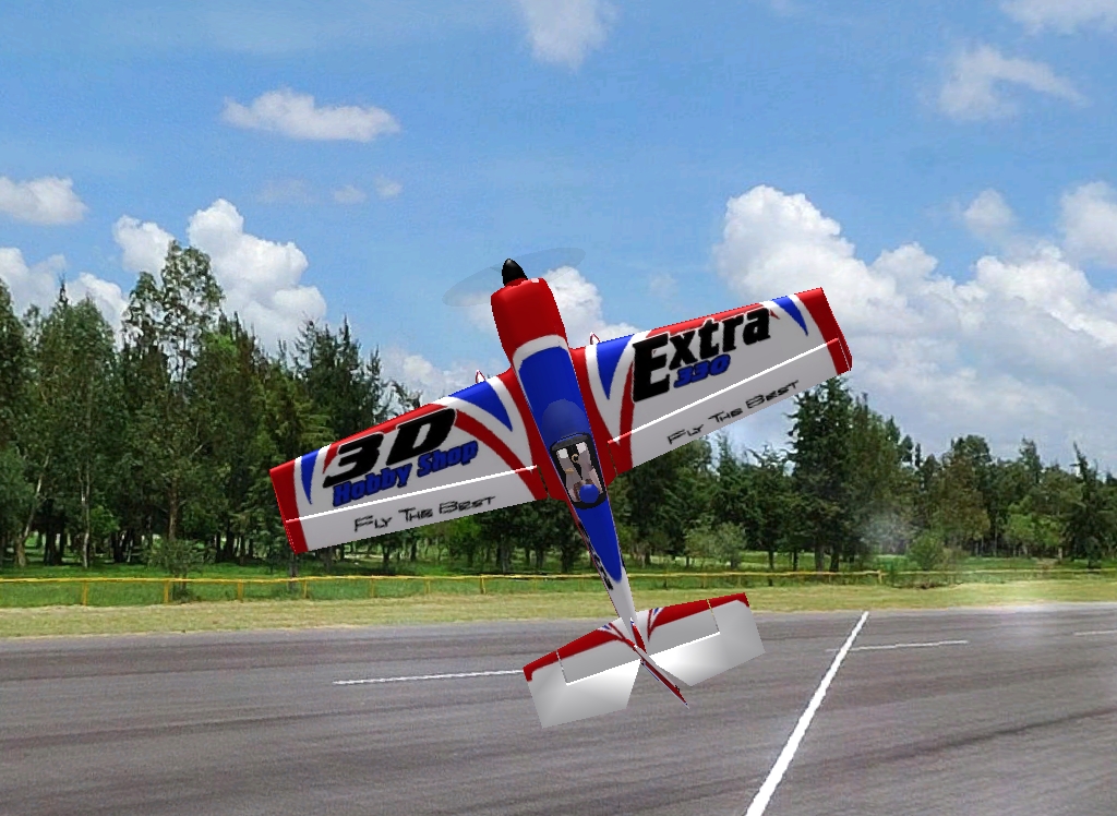 MC 3D Hobby Shops Extra 330 Red RC plane model for Absolute RC Simulator