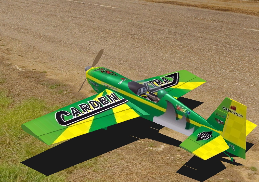MC Carden Extra 330 Green RC plane model for Absolute RC Simulator