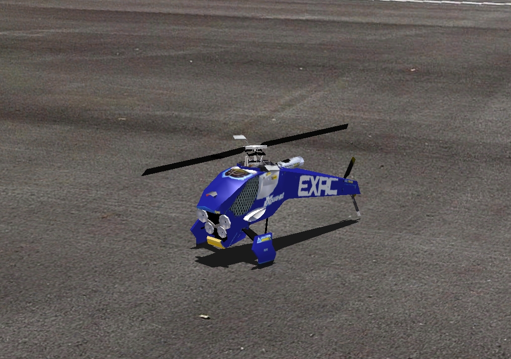 MC Exceed RC Roboheli Blue RC plane model for Absolute RC Simulator