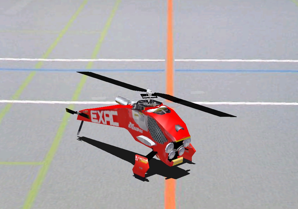 MC Exceed RC Roboheli Red RC plane model for Absolute RC Simulator