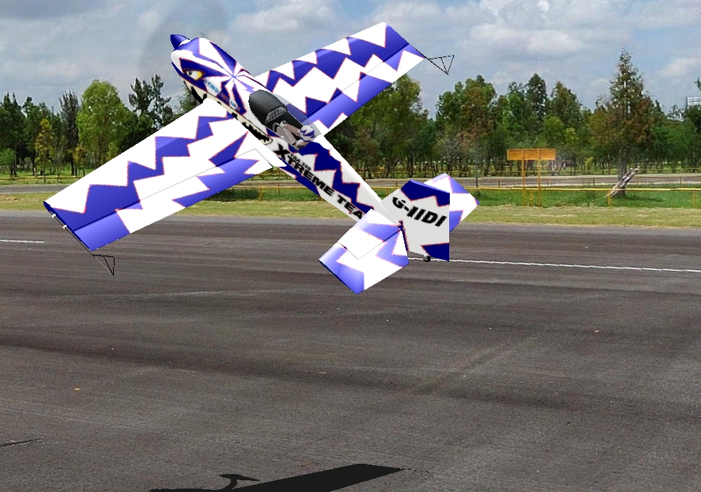 MC Extra 300 Extreme Blue RC plane model for Absolute RC Simulator