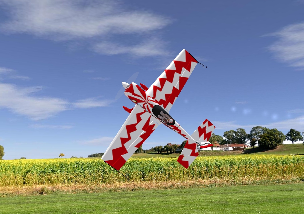 MC Extra 300 Extreme Red RC plane model for Absolute RC Simulator
