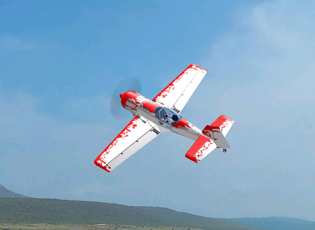 MC SU-31 Red Black RC plane model for Absolute RC Simulator