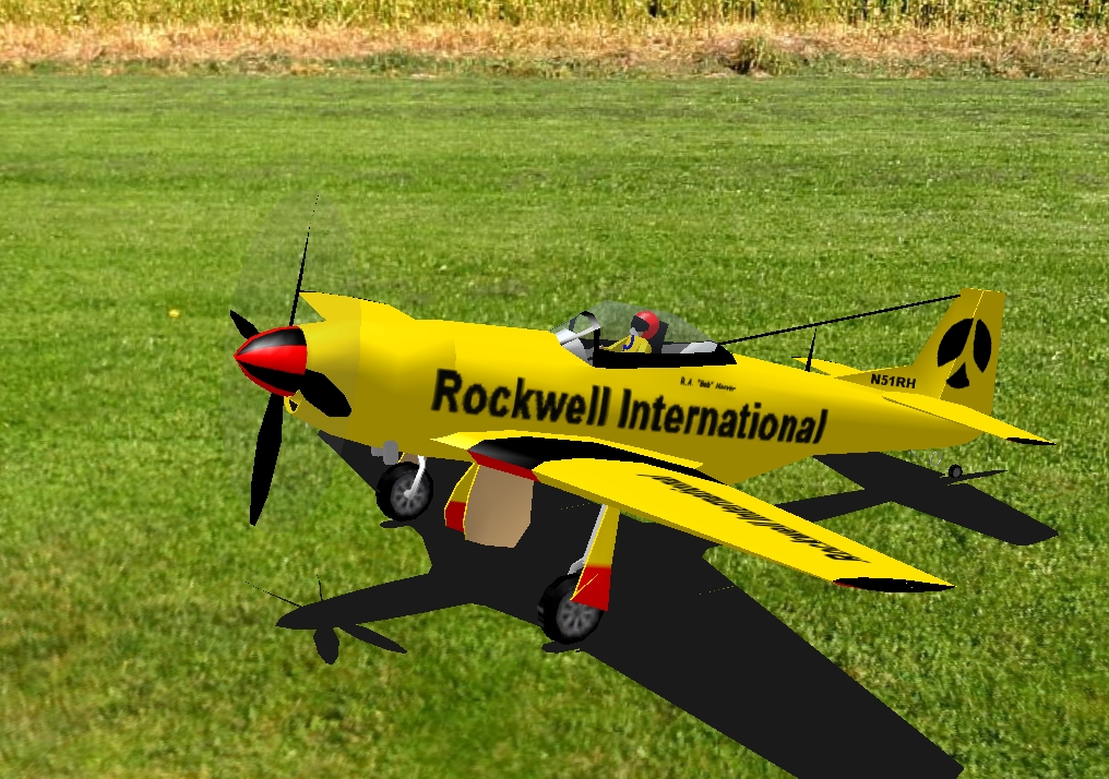MC P 51-Rockwell R RC plane model for Absolute RC Simulator